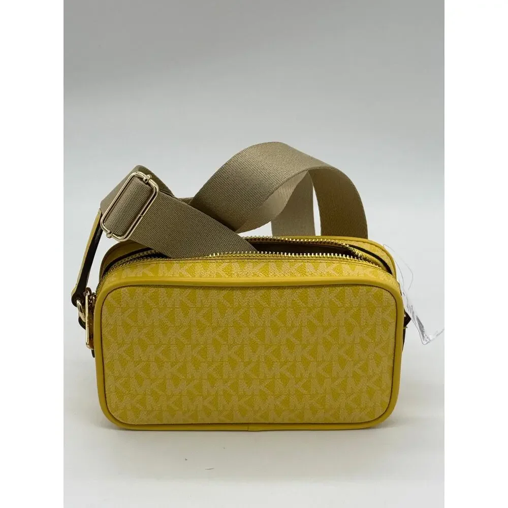 RETAIL PRICE $448 Michael Kors Mercer Medium Logo Yellow Accordion Crossbody*NWT - Picture 10 of 10